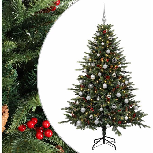  Umjetno božićno drvce s kuglicom 120 cm 150 LED lampica Slike