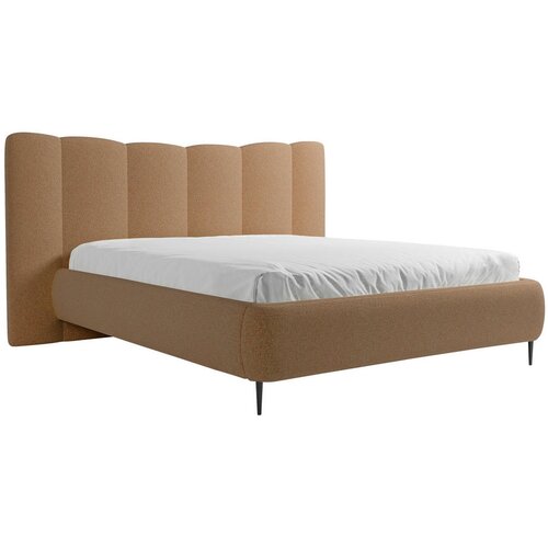 MID.YOU OBLAZINJENA POSTELJA 140 cm x 200 cm , les, tekstil, leseni material terakota Slike