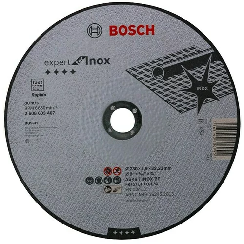 Bosch Rezni disk Standard for INOX (Promjer rezne ploče: 230 mm, Debljina plohe: 1,9 mm)