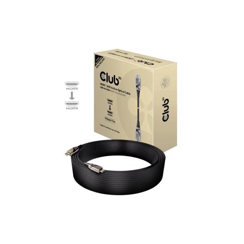 Club3d HDMI / Staklena vlakna Priključni kabel [1x Mu&scaron;ki konektor HDMI - 1x Mu&scaron;ki konektor HDMI] 50 m Crna Cijene