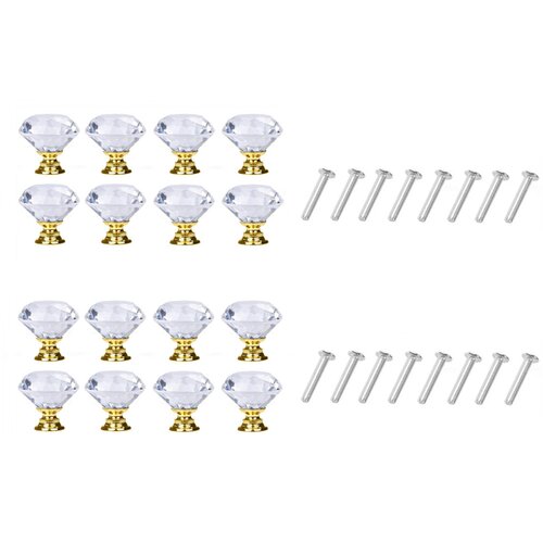 INF Gumbi v obliki romba iz stekla Transparent/Gold, (21278411) Cene