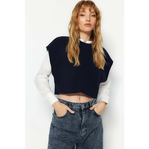 Trendyol Sweater Vest - Dark blue - Regular fit Slike