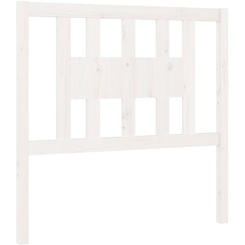 Maison Chic posteljno vzglavje - vzglavna omarica - nočna omarica belo 96x4x100 cm trdna borovina, (21706073) Slike