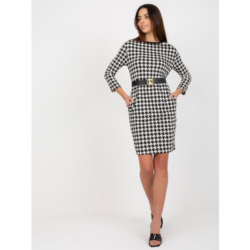 Och Bella Dress-TW-SK-BL-1007.32P-black-white Cene