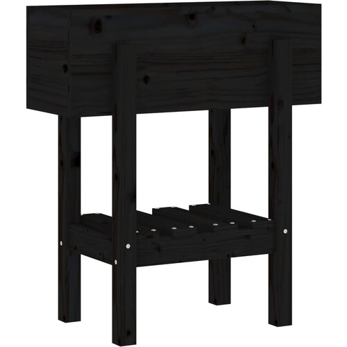 Maison Chic Vrtno cvetlično korito - Cvetlični Lonec črno 62x30x69 cm trdna borovina, (21790476) Cene