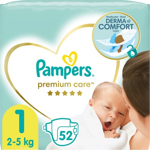 Pampers Premium Care Size 1 jednokratne pelene 2-5kg 52 kom Cene