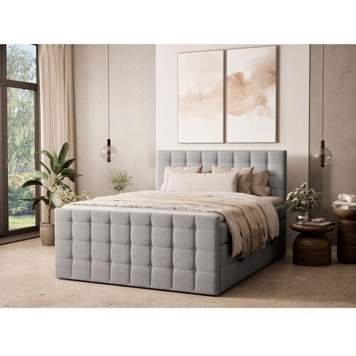 Maison de R&amp;ecirc;ve Siva boxspring postelja s prostorom za shranjevanje 200x200 cm Tasca &amp;ndash; Slike