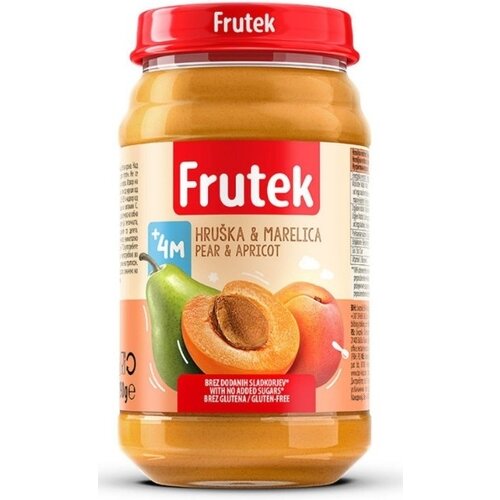 Frutek kašica kajsija i kruška 190 gr 4M+ Cene