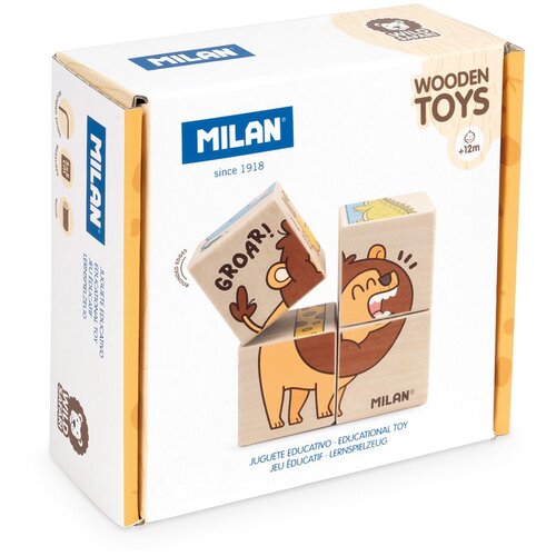 MILAN Drvena edukativna slagalica Wild Safari Slike