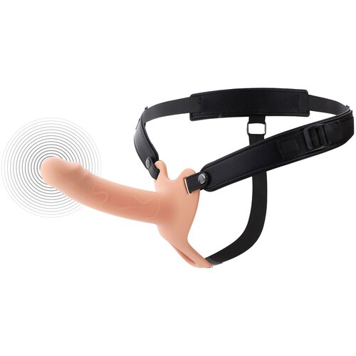 Hidden Desire Inferno Vibrating Silicone Hollow Penis Strap-On with Remote 16cm Skin Slike