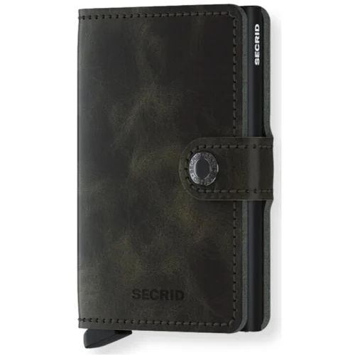 Secrid Miniwallet - Vintage Olive Black Crna