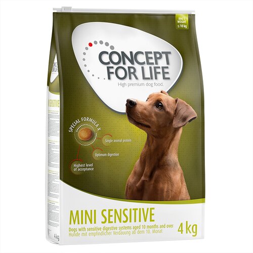 Concept for Life suha hrana za pse 2 x 4 kg/ 12 kg po posebni ceni! - Mini Sensitive (2 x 4 kg) Cijene