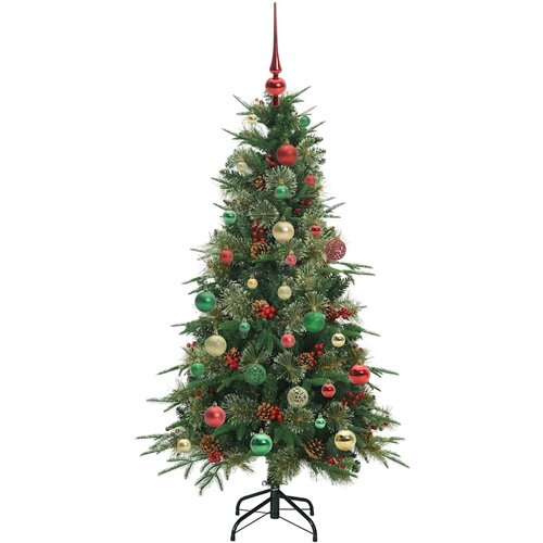  Umjetno božićno drvce s nogom s stalakom Zelena 150 cm PE i PVC Slike