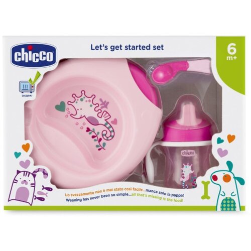 Chicco poklon set 6m+, pribor, roze ( A049981 ) Cene