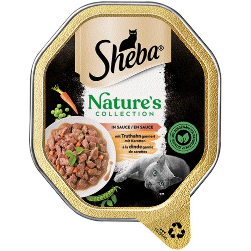 Sheba Varčno pakiranje Nature&amp;acute;s Collection in Sauce 44 x 85 g - S puranom Slike
