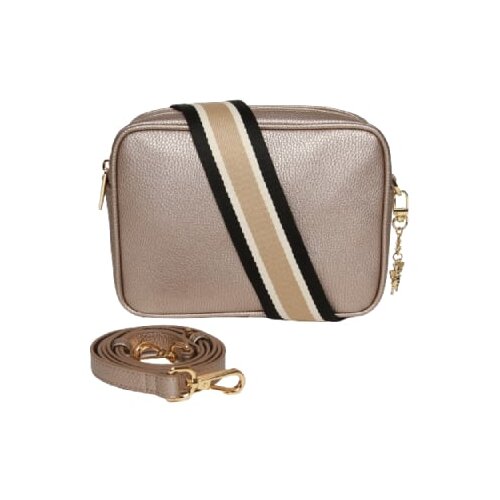 Fancy Metal Goods Ltd Alice Wheeler - Torba - Soho, Bronze, Double Zipped Cross body Cene