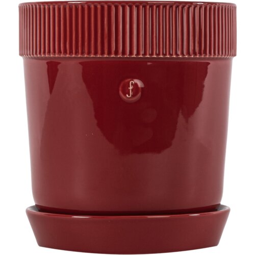 Sagaform Elise cvetlični lonec s podstavkom - velik - Bordeaux Cene