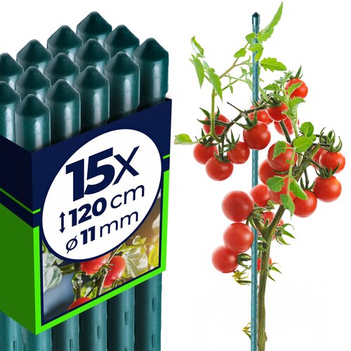 KADAX Podpora za rastline 120 cm kol za paradižnik s premazom 11 mm 15 kosov, (5000362469) Cene