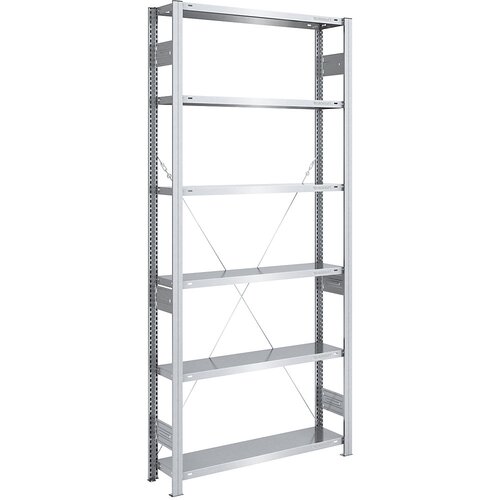 eurokraft pro Skladiščni sestavljiv regal, pocinkan, srednje težka izvedba, višina regala 2500 mm, osnovni regal, širina x globina 1000 x 300 mm Cene