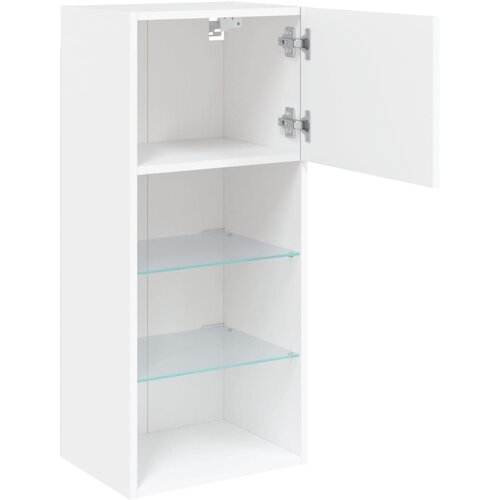  ormarići s LED svjetlima 2 kom bijeli 40,5x30x90 cm Slike