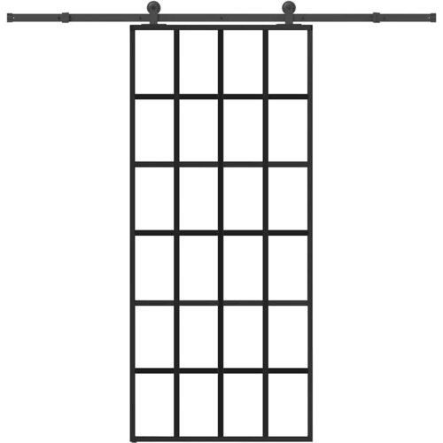 vidaXL Klizna vrata s priborom 90 x 205 cm od ESG stakla i aluminija Cijene