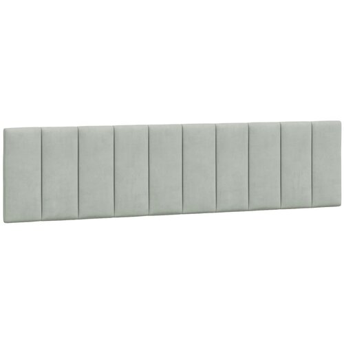 Maison Chic Posteljno vzglavje - Vzglavna omarica - Vzglavna stranica svetlo siva 200 cm žamet, (21704281) Cene