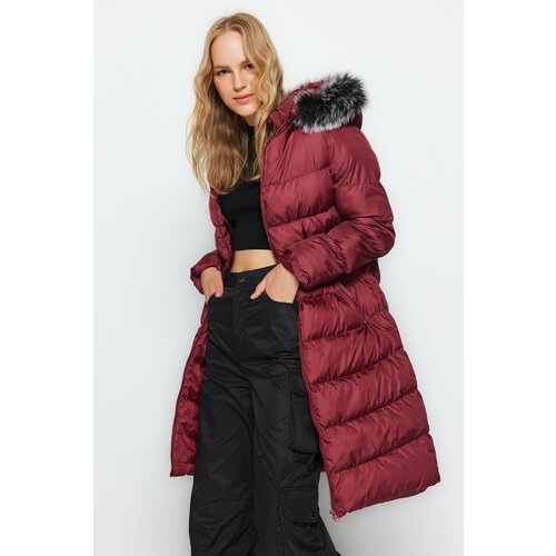 Trendyol Winter Jacket - Burgundy - Puffer Slike