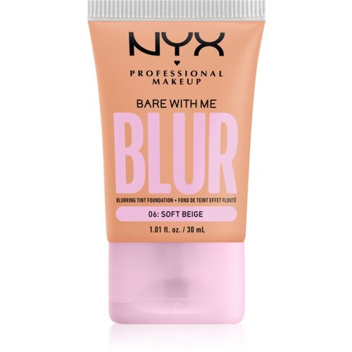 NYX Professional Makeup Bare With Me Blur Tint Foundation mat puder s srednjo prekrivnostjo 30 ml Odtenek 06 soft beige Slike