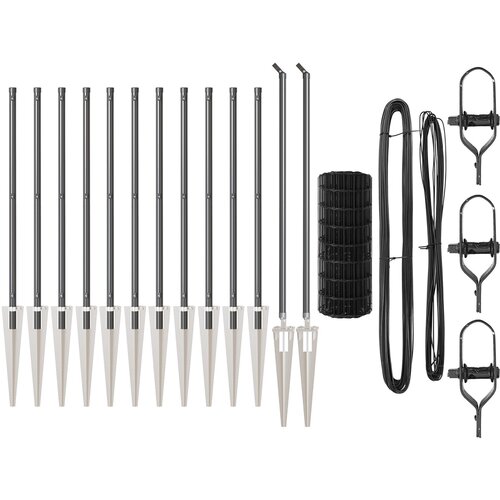 vidaXL Euro ograda sivo Set od 2 Siva Metal 25 x 1 m Izdržljiva Cijene