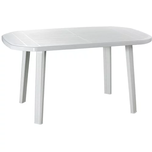  miza Salomone (d 135 x š 85 x v 73 cm, PVC, bela)