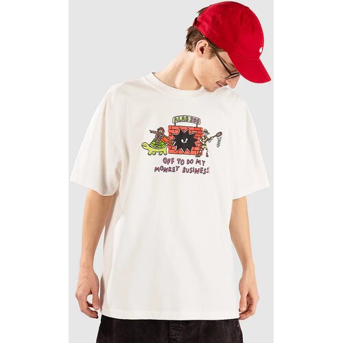 A-Lab Monkey On The Run Boxy T-shirt blanc white Cene