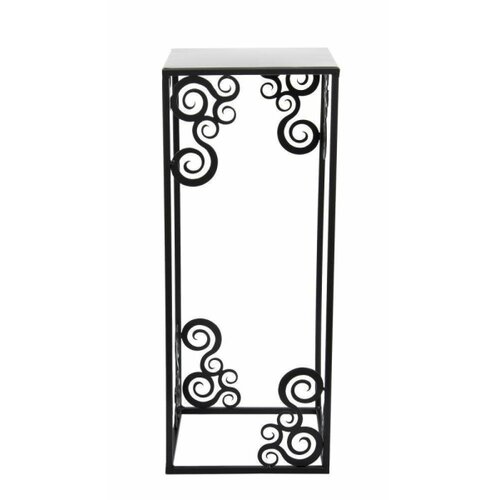  Stalak za cveće 60x24 cm, elegantne crne boje Slike
