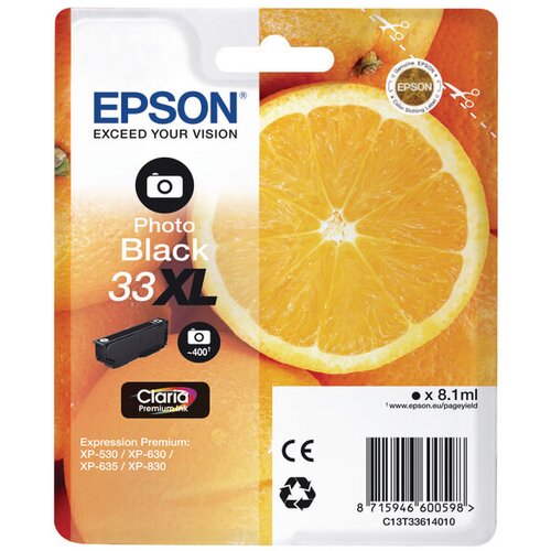 Epson Kartuša 33 PBK XL (C13T33614010) (foto črna), original Cene