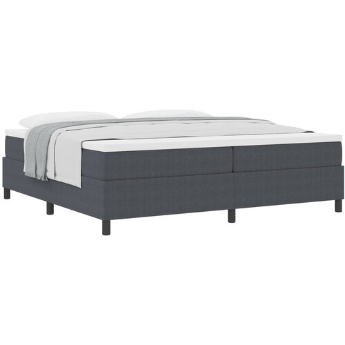 vidaXL Postelja s &scaron;katlastim vzmetenjem Temno Siva 200x200 cm Kordurojna Tkanina Cene