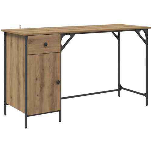  Računalni stol s ladicama Umjetnički hrast 131 x 48 x 75 cm Slike