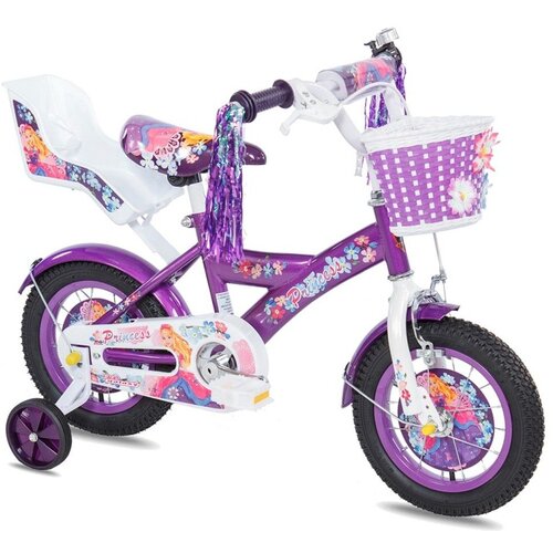 Galaxy bicikl za devojčice princess, 12", ljubičasti Cene