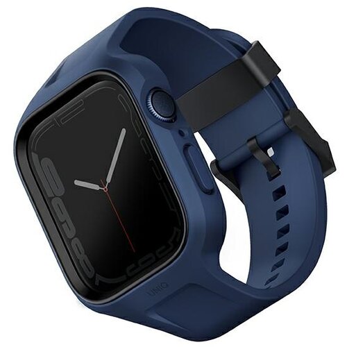 Uniq mono pas 2V1 za apple watch pa&scaron;ček + etui 44/45MM moder, (21969448) Cene