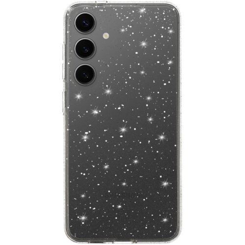 Onasi Silikonski ovitek z ble&amp;scaron;čicami za Samsung Galaxy A17 - prozoren s srebrnimi ble&amp;scaron;čicami Slike