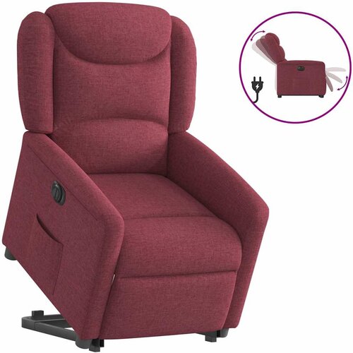 vidaXL električni naslanjač s funkcijo vstajanja vinsko rdeč Cene