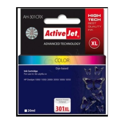 Activejet komplet barvnih črnil HP CH564 301XL Cene