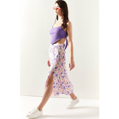 Olalook Skirt - Purple - Midi Slike