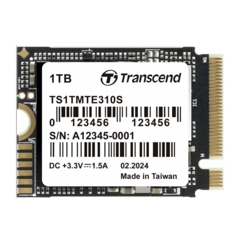 Transcend M.2 NVMe 1TB, 2230, PCIe Gen 4x4, 3D TLC, DRAM-less, Read up to 5000 MB/s, Write up to 3500 MB/s, Single-sided Cene