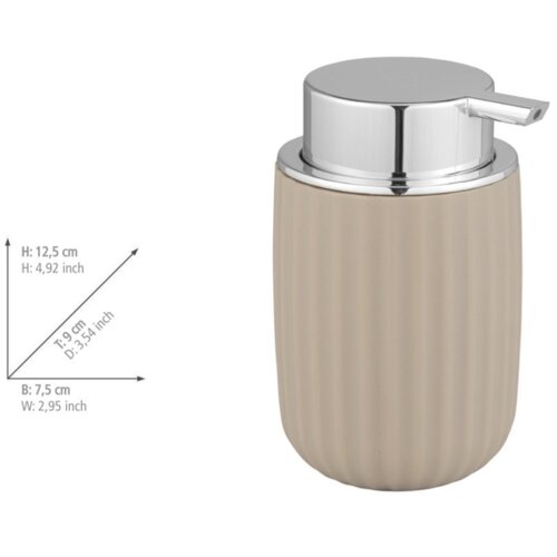 Wenko 25184100 - Dozator za tečni sapun AGROPOLI 250 ml, bež Slike