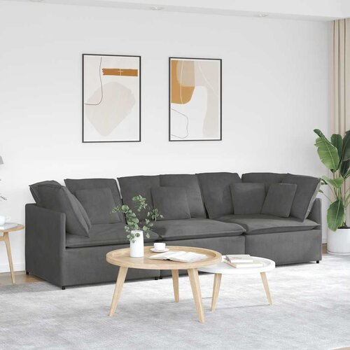 Modularna sofa s jastucima tamno siva Cijene
