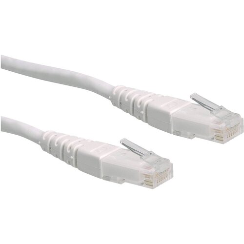 Roline 21.15.1566 RJ45 omrežni kabel\, patch kabel cat 6 u/utp 5.00 m bela 1 kos, (20421006) Cene