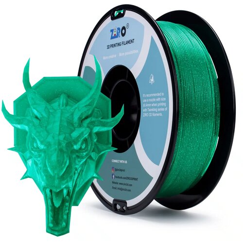  ZIRO Glitter Twinkling PLA filament 1,75 mm – Green Cene