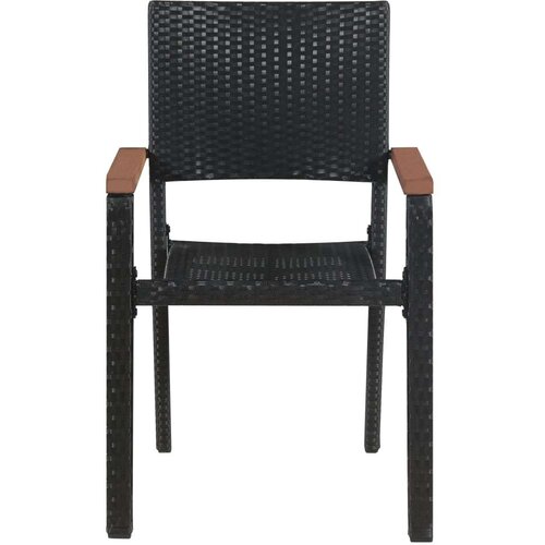 vidaXL 9-dijelni vrtni blagovaonski set crni Cene