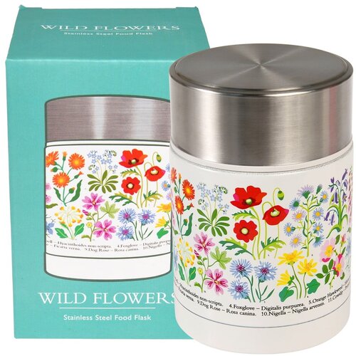 REX International Otro&scaron;ka termovka za hrano v kremno beli in srebrni barvi 450 ml Wild Flowers &ndash; Cene
