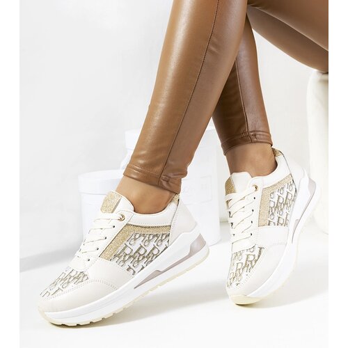 Gemre Beige sports shoes thick sole laced Aloisia Cijene