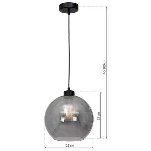 Luster na sajli SOFIA 1xE27/60W/230V crne boje Slike